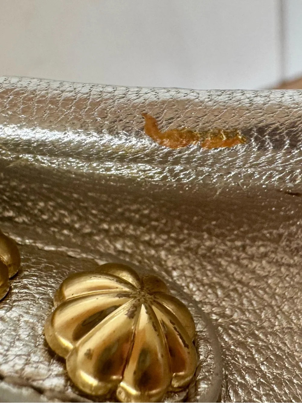 Eric Javits Elegant Metallic Gold Evening Clutch